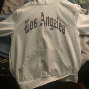 Los Angeles V-Neck Sweater - White